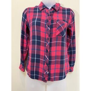 Rails Hunter Plaid Flannel Shirt Women's Size XS Red Black